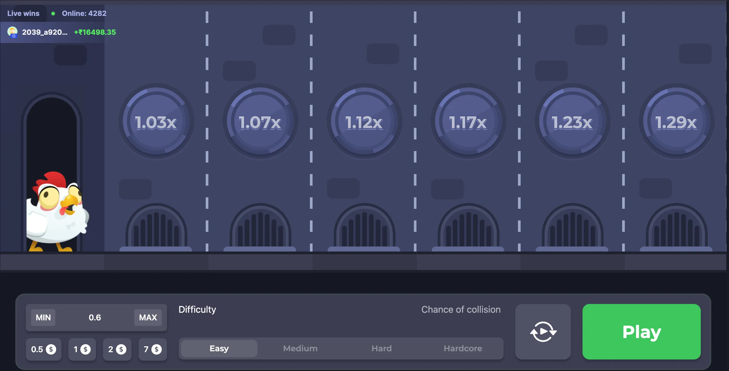 Game screen.