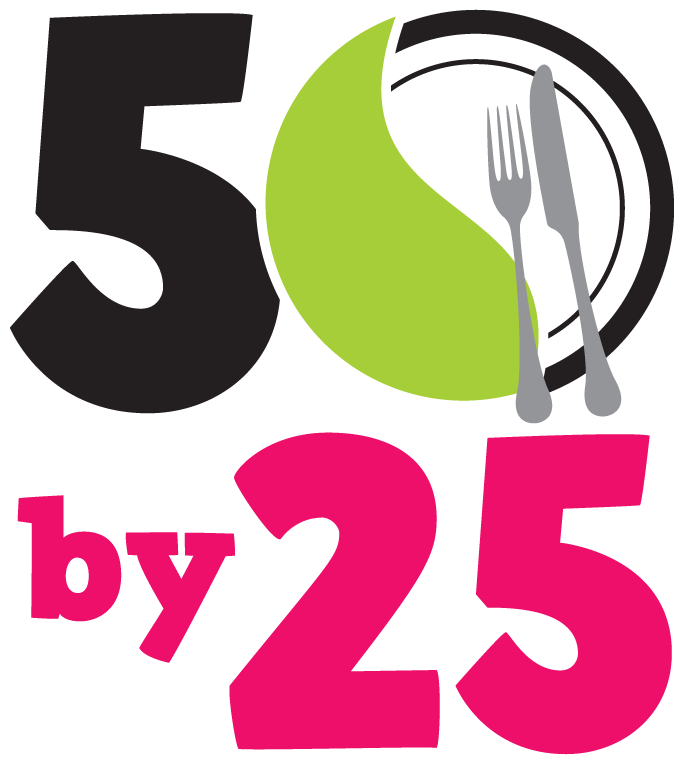 50by25 outlined logo